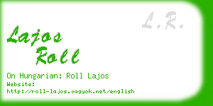 lajos roll business card